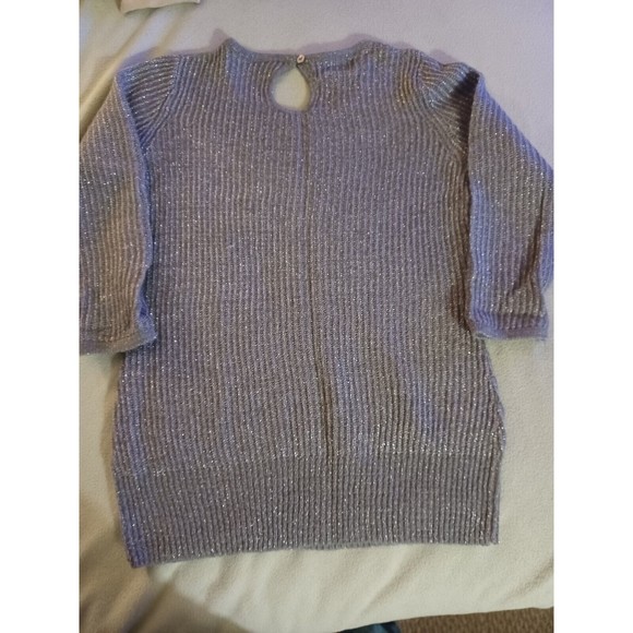 fenn wright manson womens wool blend silver metalic sweater size medium pullover - Picture 7 of 9